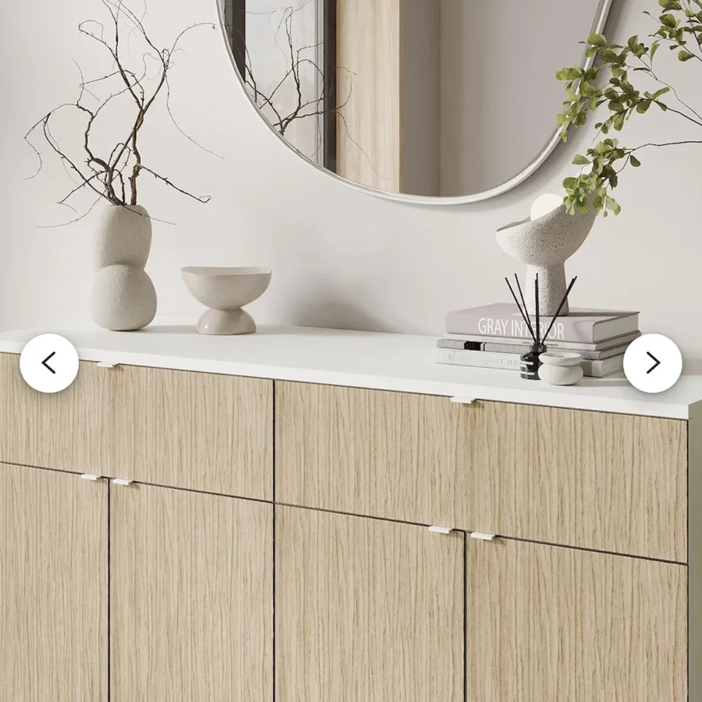 Vihals 6 drawer walnut color stick on overlay
